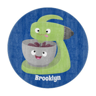 Niedlicher Kuchenmischer Cartoon Schneidebrett