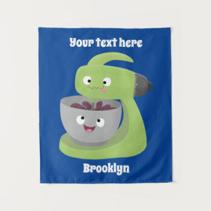 Niedlicher Kuchenmischer Cartoon Wandteppich