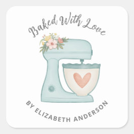 Niedlicher Kuchenmischer gebacken mit Aufkleber au