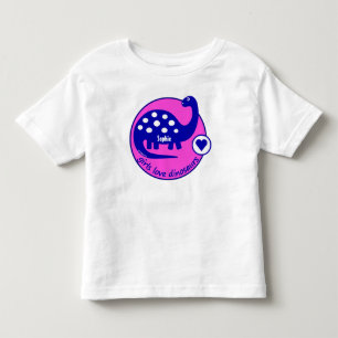 Niedlicher kundengerechter heller rosa Dinosaurier Kleinkind T-shirt