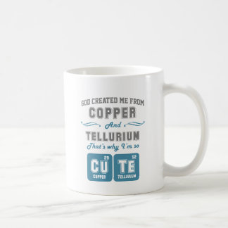 Niedlicher Kupfer-und Tellur-Witz Kaffeetasse