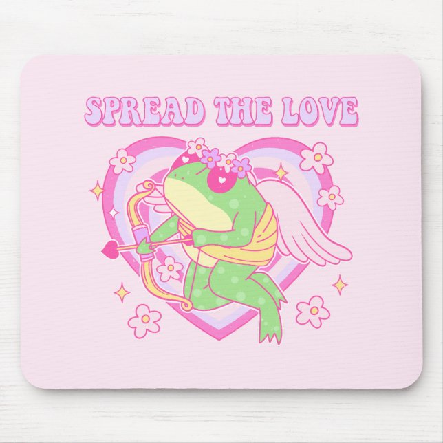 Niedlicher Kupider Frosch - Verbreitung der Liebe Mousepad (Vorne)