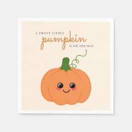 Niedlicher Kürbis auf die Herbstdusche Serviette