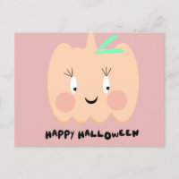 Niedlicher Kürbis Blushing Lettering Happy Hallowe