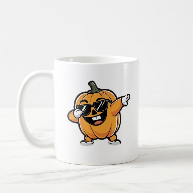 Niedlicher Kürbis Halloween Kaffeetasse (Links)