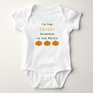 Niedlicher Kürbis im Patch Säugling Bodysuit Baby Strampler