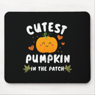 Niedlicher Kürbis in das PatchHalloween-Herbstkost Mousepad