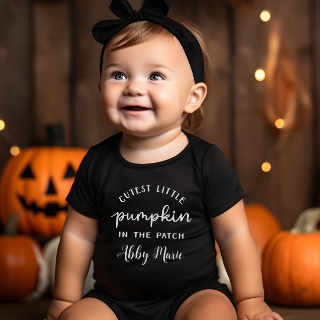 Niedlicher Kürbis in den Patch Custom Baby Strampler (Cutest Little Pumpkin in the Patch Custom Baby Bodysuit)