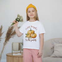 Niedlicher Kürbis in die Patsche, Herbst-Kinder