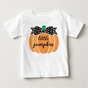 Niedlicher Kürbis mit Bow Halloween Geburtstag Baby T-shirt