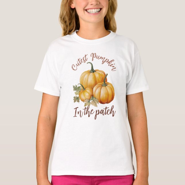 Niedlicher Kürbis T-Shirt (Vorderseite)