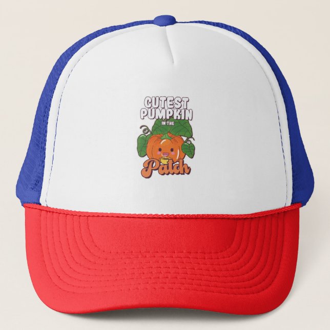 niedlicher Kürbis Truckerkappe (Vorderseite)