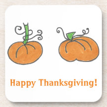 Niedlicher Kürbis-Untersetzer