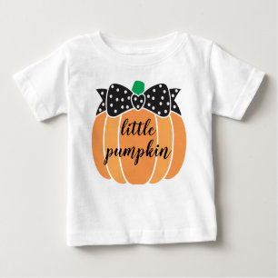 Niedlicher Kürbis zum Geburtstag von Bow Halloween Baby T-shirt