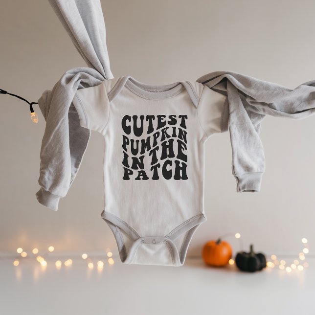 Niedlicher Kürbisanzug im Patch Baby Bodysuit Strampler (cutest pumpkin in the patch bodysuit)