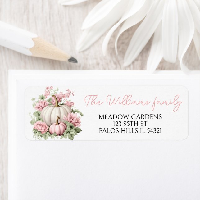 Niedlicher Kürbisbaby Dusche Rücksendeadresse (Insitu)