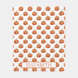 Niedlicher KürbisHalloween Custom Fleecedecke