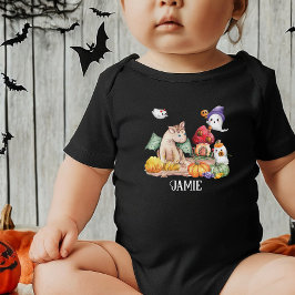 Niedlicher Kürbiskahn Halloween Fantasy Dinosaurie Baby Strampler