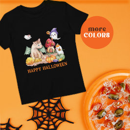 Niedlicher Kürbiskahn Halloween Fantasy Dinosaurie Kleinkind T-shirt