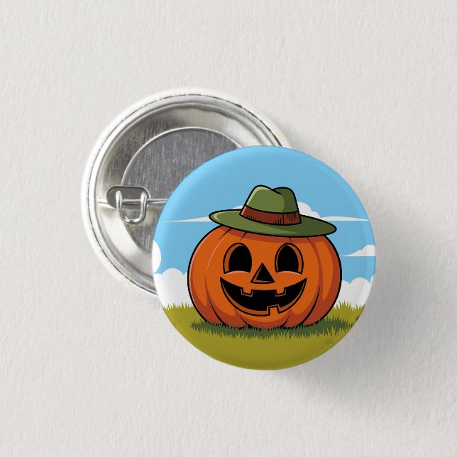 Niedlicher Kürbiskalender Jack Button (Vorne & Hinten)