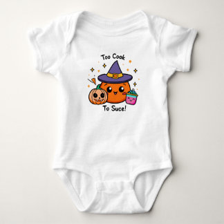 Niedlicher Kürbiskölpel Halloween Vector Art Baby Strampler