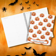 Niedlicher Kürbiskopf Halloween Spiral