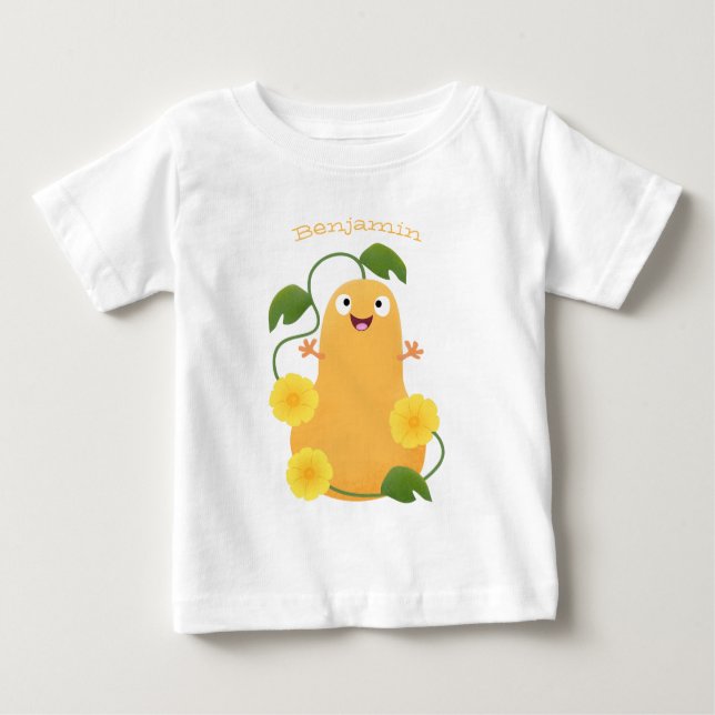 Niedlicher Kürbiskürbis Cartoon Baby T-shirt (Vorderseite)