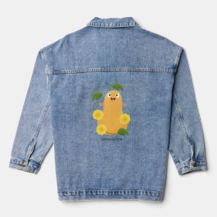 Niedlicher Kürbiskürbis Cartoon Jeansjacke