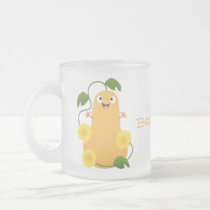 Niedlicher Kürbiskürbis Cartoon Mattglastasse
