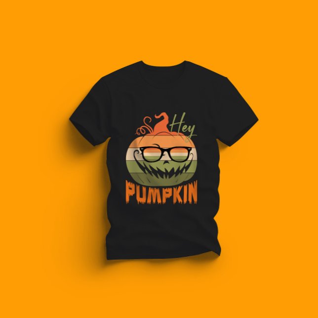 niedlicher Kürbiskürbis Halloween - hey Kürbisdesi T-Shirt (Von Creator hochgeladen)