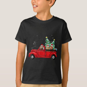 Niedlicher Labradoodle Hund fahren Weihnachten Wei T-Shirt