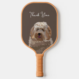 Niedlicher Labradoodle Hund Personalisiert Pickleball Schläger