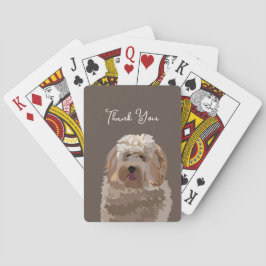 Niedlicher Labradoodle Hund Personalisiert Spielkarten