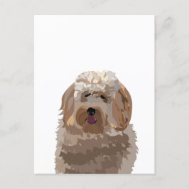 Niedlicher Labradoodle-Hund Postkarte