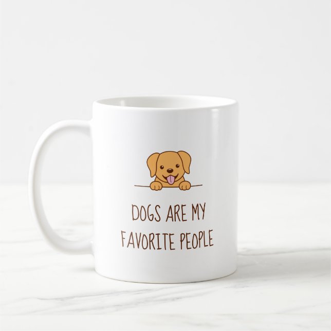 Niedlicher Labrador Hund Peeking oben Zitat Kaffeetasse (Links)