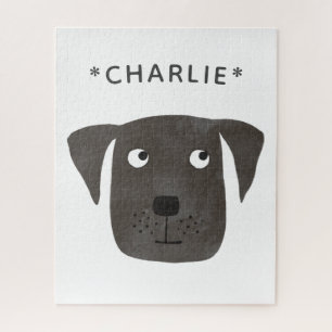 Niedlicher Labrador Retriever Dog Individuelle Nam Puzzle