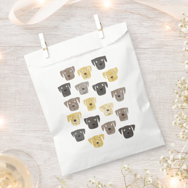 Niedlicher Labrador Retriever Dog Watercolor Geschenktütchen (Ausgeschnitten)