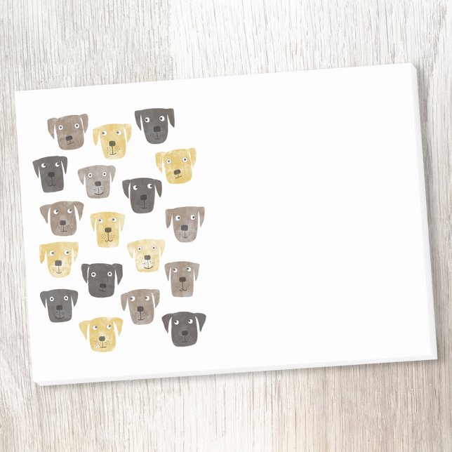 Niedlicher Labrador Retriever Dog Watercolor Post-it Klebezettel (Labrador Retriever Dog fun Post It notes)