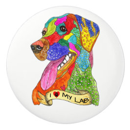 Niedlicher Labrador Retriever Door Knob - Keramik Keramikknauf