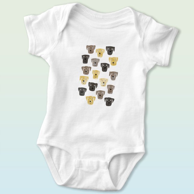 Niedlicher Labrador Retriever Hund Baby Strampler (Labrador retriever dog baby bodysuit)