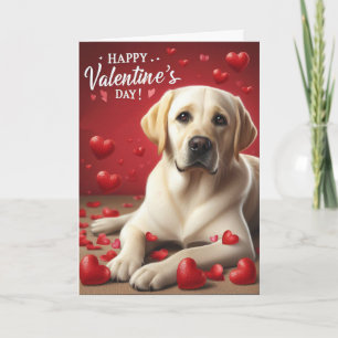 Niedlicher Labrador Retriever Hund Happy Valentins Feiertagskarte