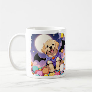 Niedlicher Labrador Retriever mit halloween Bonbon Kaffeetasse