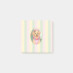 Niedlicher Labrador Retriever Pastell Lines Cotatt Post-it Klebezettel