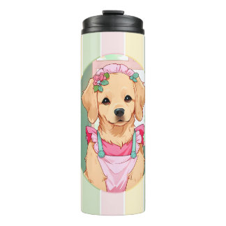 Niedlicher Labrador Retriever Pastell Lines Cotatt Thermosbecher