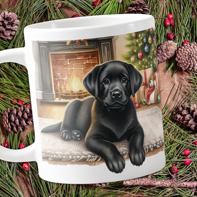 Niedlicher Labrador Retriever Weihnachtsferien Wel Jumbo-Tasse (Von Creator hochgeladen)