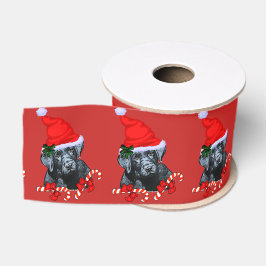 Niedlicher Labrador Retriever Welpenweihnachtsfest Ripsband