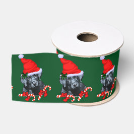 Niedlicher Labrador Retriever Welpenweihnachtsfest Ripsband