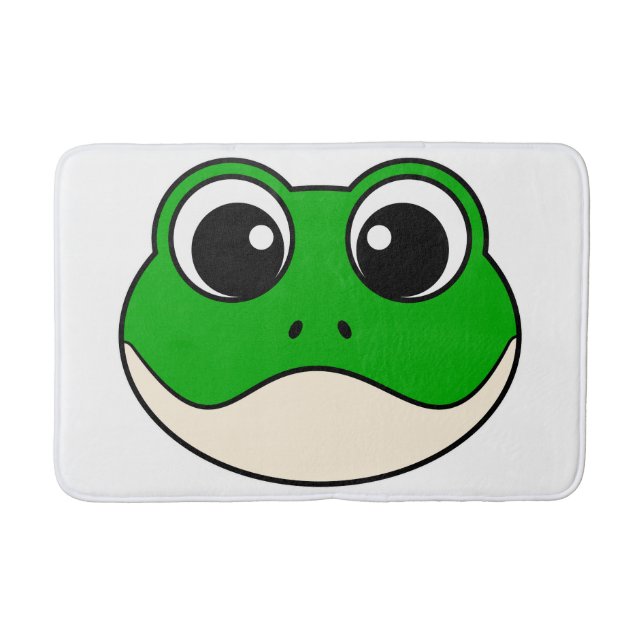 Niedlicher Lächelfrosch Badematte (Vorderseite)