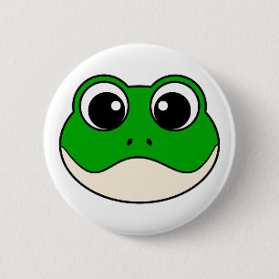 Niedlicher Lächelfrosch Button
