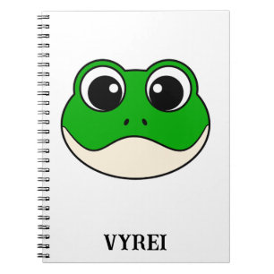 Niedlicher Lächelfrosch Notizblock